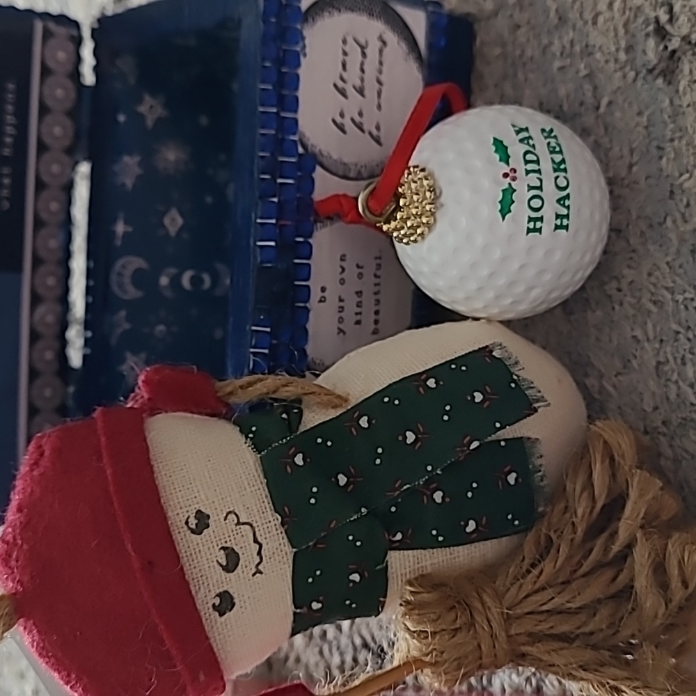 FINAL PRICE BUNDLE HALLMARK KEEPSAKE 2017, REALLY CUTE BOX WITH 2 ORNIMENTS - Picture 5 of 16